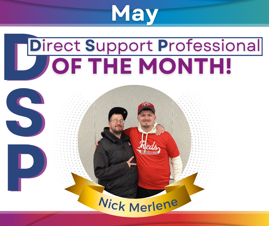 Pictured is two men standing and smiling in a DSP of the month frame.